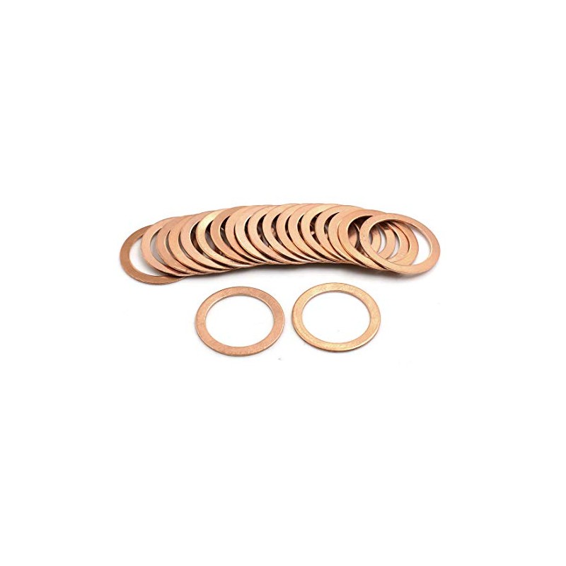 sourcing map Washers Copper Sealing Washers 26 mm Pack of