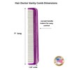 Hair Doctor Vanity Comb with silky smooth rotating teeth prevents