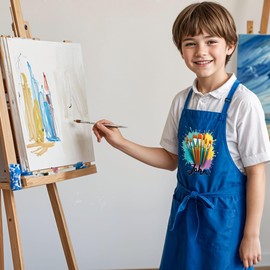 Custom Empire Shop Kids’ Holiday Gift Apron with Name Personalization – Ideal for Creative Play Christmas Stocking Stuffer