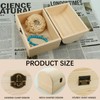 Unfinished Wooden Box with Hinged Lid for DIY Craft Storage