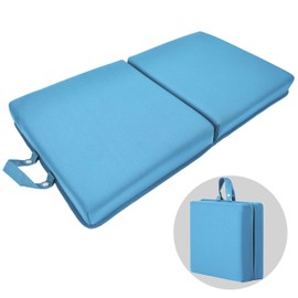 ECODESEO Bath Kneeler Pad, Extra Thick Kneeling Pad, Garden Kneeling pad for Women, Water Resistant Memory Foam Cushioning for Yoga, Bathing, Physical Therapy, Prayer Pillow, Light Blue, Large