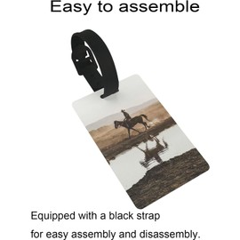 Etiquetas de equipaje personalizadas, etiquetas de equipaje personalizadas para maletas con tu foto/texto, etiquetas de bolsa de mochila para regalos de viaje, Material de PVC, 2 PCS