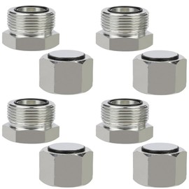 ORFS 10 Hydraulic Cap and Plug Hose Tube and Pipe Fitting Kit, 37 Degree Pipe Fitting Kit Cap and Plug Kit(4 Sets）