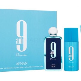 Afnan 9 AM Dive 3pc Gift Set Eau De Perfume EDP by Afnan 3.4oz / 100ml Plus More cologne fragrance