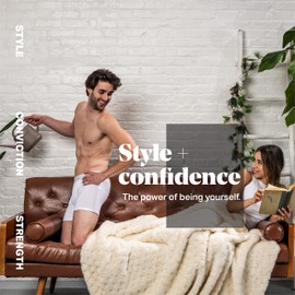 Mio Marino – Premium Cotton, Mens underwear boxer briefs, 5-Pack – Moisture Wicking for Comfort – Skin Fit – Bold Colors - 5-Pack - White (X-Large)