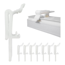 Amazing Drapery Hardware Vertical Blinds Valance Clips - Dust Cover Holder Bracket - Clear, UV Stable, Fits 1 1/2" and 1 9/16" Wide Headrails - 8 Pack