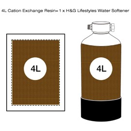 H&G Lifestyles Water Softener Resin Cation Ion Exchange Resin Filter Cartridge Refill for RV Water Softener System Camper Soft Water Replacement for Portable Water Softener