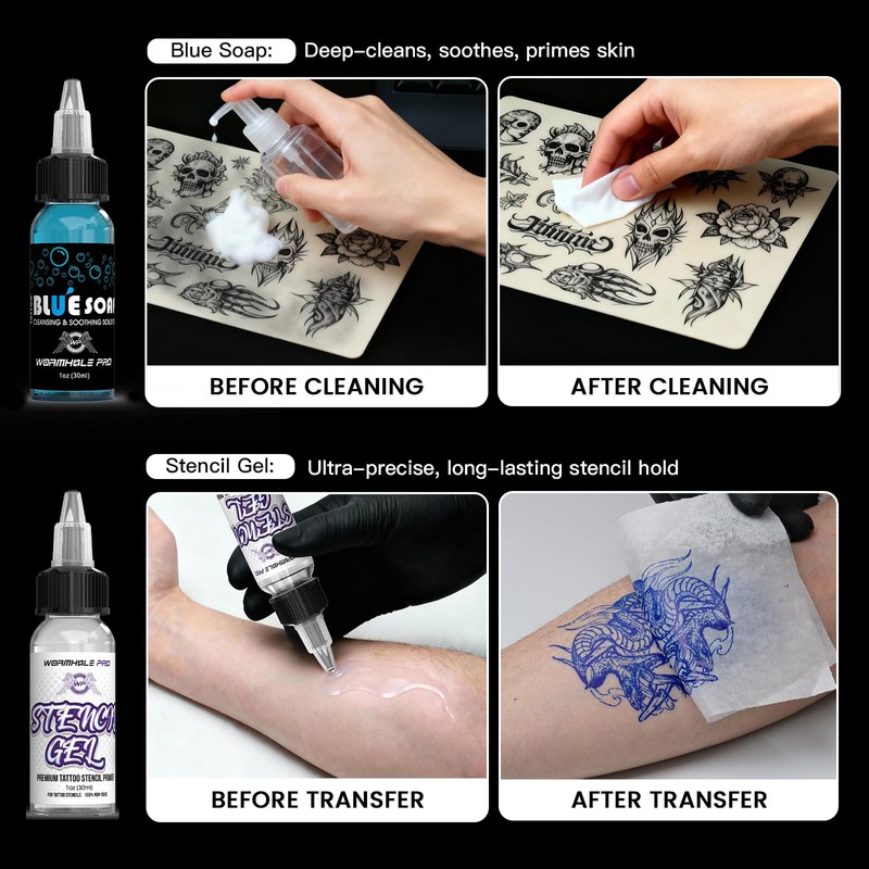 Wormhole Wireless Tattoo Gun Kit – Professional Tattoo Machine with