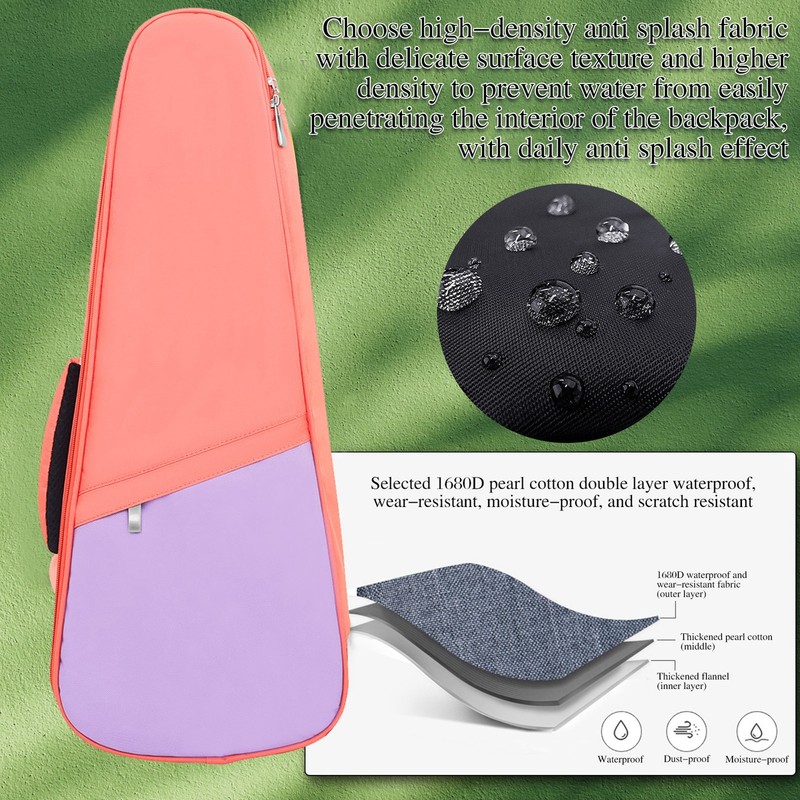 23-inch Ukelele Ukulele Uke Bag Backpack Case Simple Style Cotton