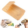 Mayoii Oyster Shucker Clamp, Wooden Handguard Oyster Shucking Clamp Holder,