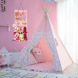 AODESAI Headband Holder for Baby Girl,Bow Rack for Baby ,Bow Holder for Girls Hair Bows, Bow Holder, Baby Girl Bow Organizer,Headband Holder Hair Clips Organizer Wall Hanger for Decor(B)