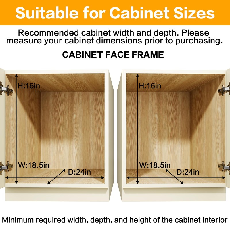 QUYUWU 2-Tier Kitchen Cabinet Pull Out Cabinet Organizer,Shelf and Drawer