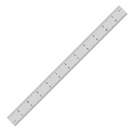 PEC Tools 12" 4R Stainless Steel Ruler, Machinist Metal Ruler Scale with Markings 1/8", 1/16", 1/32" & 1/64", 0.035" Thick X 1" Wide, Tempered Steel, Made in USA