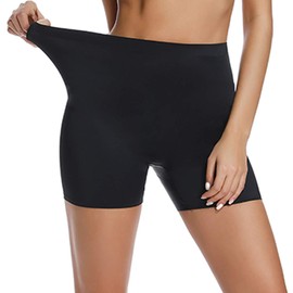 WOWENY Anti Chafing Slip Shorts for Under Dresses Underwear for Women Thigh Bands (Black, X-Large)
