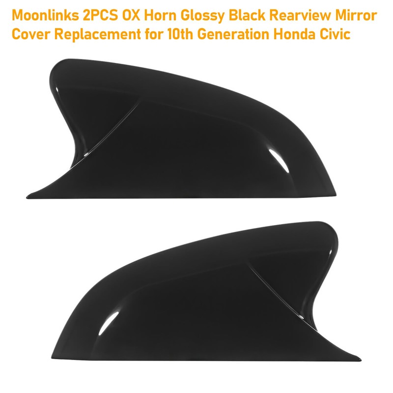 Moonlinks Compatible with 2016-2021 Honda Civic Side Ox Horn Mirror
