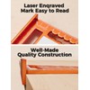 Mecurate Metric Aluminum Alloy Rafter Square (18cm) with 2-in-1 Carpentry