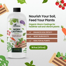 16oz Worm Castings for Plants - Makes 32 Gallons of Earthworm Castings Compost Tea, Liquid Worm Casting – Nutrient-Rich Organic Compost Worms for Healthier Soil & Vibrant Plant Growth