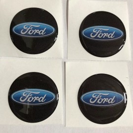 Nyrm FORD blue / Black Center Wheel Emblem 2” Round Vinyl 4pcs set 4