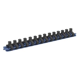 Sealey Sr1414 Socket Retaining Rail with 14 Clips Aluminium 1/4Sq Drive