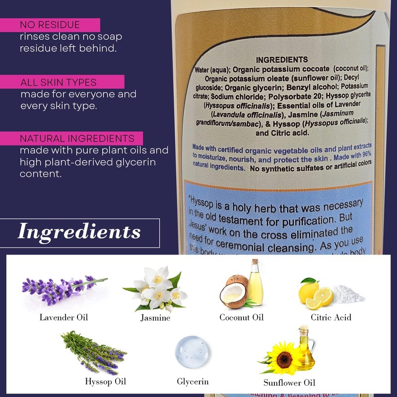 Cleanse Me With Hyssop Natural Baby Body Wash and Shampoo,