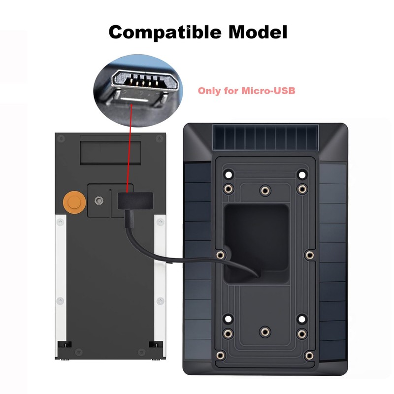 Fansoun Solar Charger Compatible with Ring Video Doorbell (2020 Release),