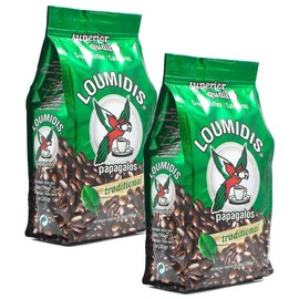 Loumidis Traditional Greek Quality Ground Coffee 2 Pack Bundle