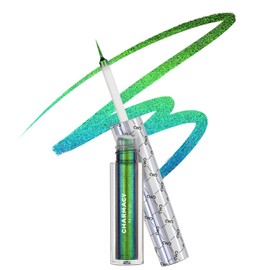 CHARMACY Chameleon Glitter Liquid Eyeliner, Metallic Shade Colour Shift Eye Liner, Highly Pigmented, 24H Long-Lasting, Waterproof and Anti-Smudge, Ultra-Fine Tip (#905)