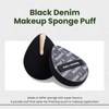 Black Denim Makeup Sponges,Blender Sponges for Foundation & Concealer, Non-Absorbent