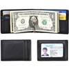 kinzd Slim Wallet with Money Clip RFID Blocking Minimalist Bifold