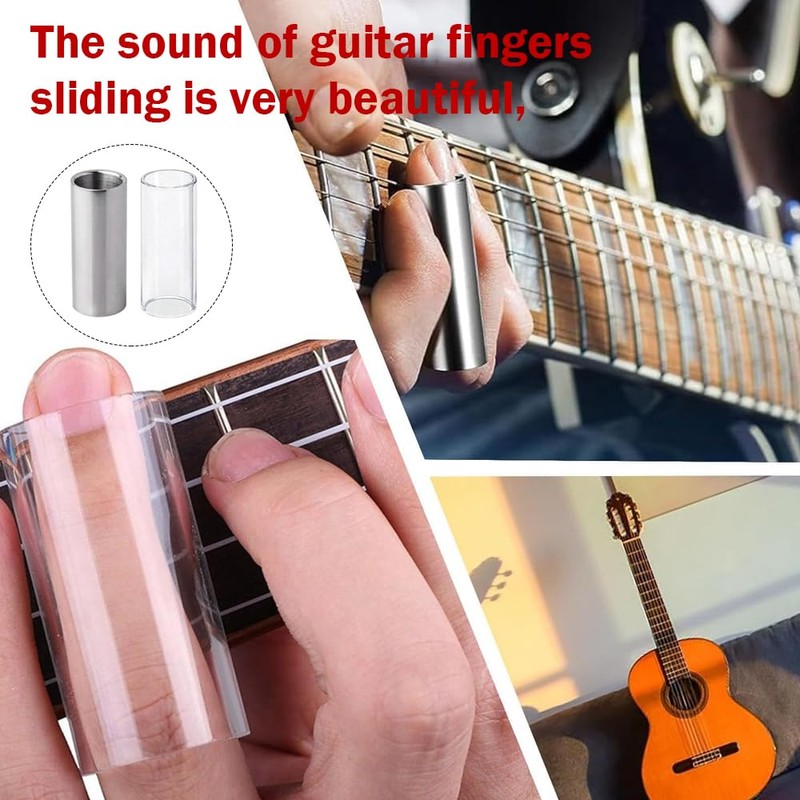 Glass Slide 2 Pieces Stainless Steel Slide Finger and Knuckle