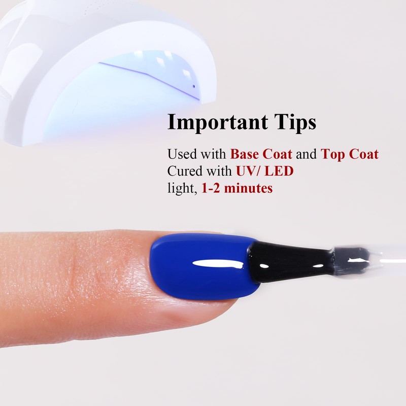Gel Polish, 0.5 Fl Oz Electric Blue Nail Gel Polish