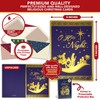 Decorably 18 Pack Gold Foiled Embossed Religious Christmas Cards with