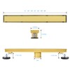 SaniteModar Linear Shower Drain, Gold Shower Drain 32 inch with