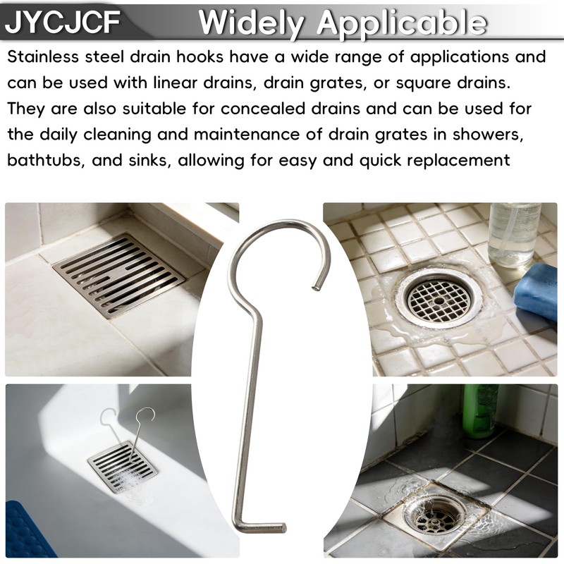 Stainless Steel Drain Key Lifting Hooks - Rustproof Drain Grate