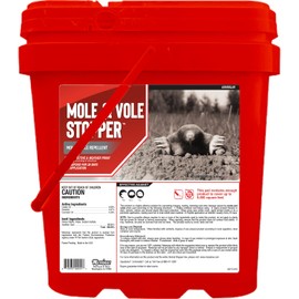 Mole & Vole Stopper, Granular Animal Repellent, All Natural, Effective All Year Round, Safe for People and Pets, No Harsh Chemicals, Ready to Use, Mole & Vole Animal Repellent - 40 lb. Bulk