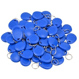 13.56MHz MF IC Key Fobs, ABS Access Control Key Tags for Office Factory Doors 50 Pack