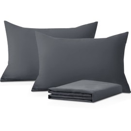Moonlight Bedding Pillow Cases 2 Pack – Charcoal Pillowcases Envelope Closure Super Soft Brushed Microfiber Standard House Wife Pillow Covers, (50 X 75 CM)
