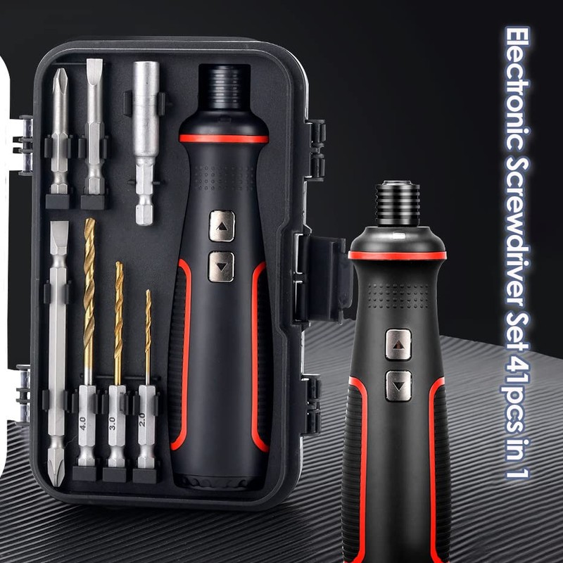 Electronic Precision Screwdriver Set LED Lights Two-layer Organizing Case 41pcs