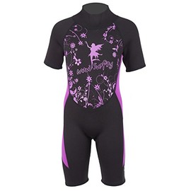 Scubatec 2 mm Children's Shorty Fairy, Black/Pink, 92-98 (3XS)