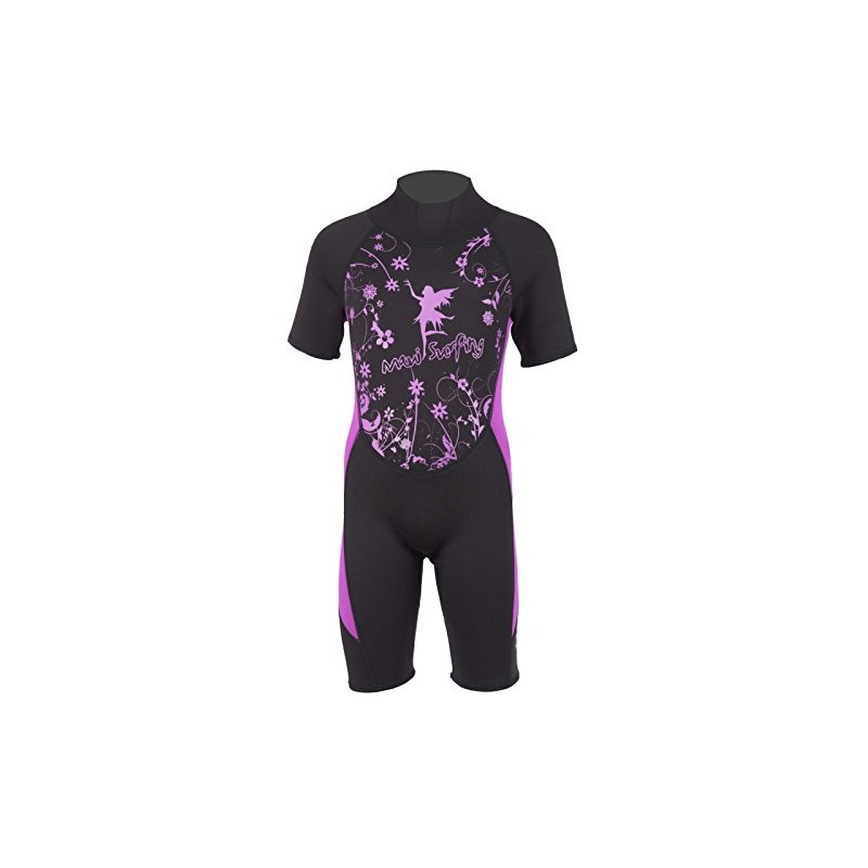 Scubatec 2 mm Children's Shorty Fairy, Black/Pink, 92-98 (3XS)