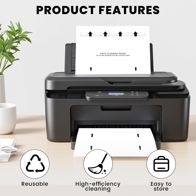 18 PCS Printer Cleaning Sheets, 8.5 x 11 Inches Laser