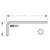 KS Tools 19mm Long Basic Hex Key Wrench