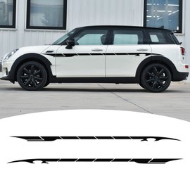 Bilisin Car Sports Racing Body Side Stripe Graphic Stickers and Decals BI017 Universal Vinyl DIY Modified Stripe Decals Decoration for All Car Truck SUV Off-Road Vehicles Black