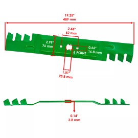 Caltric 942-0610A 942-0610 7420610 742-0610A GW-7420610 Gator Blades for MTD 38 in Deck