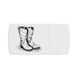 'Cowboy Boots' Pill Box with Tablet Splitter (PI00032410)