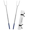 RAOMEIDE 32" Heavy Duty Hot Dog Roasting Sticks for Campfire,