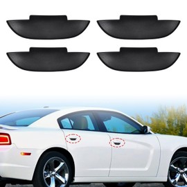KEWISAUTO Door Bowl Scratch Protector for 2011-2025 Dodge Charger, Matte Black Door Handle Paint Cover Guard Handle Bowl Protection Cover Trim for Dodge Charger 2011-2025 Accessories - 4PCS