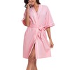 ANLIQI 100% Cotton Robes for Women Lightweight Kimono Spa Robe