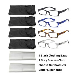 4-Pack Blue Light Reading Glasses - Quality Readers with Comfort Spring Hinges for Men and Women reduce eye strain, 4 Pack Mix Colors 3.5 x