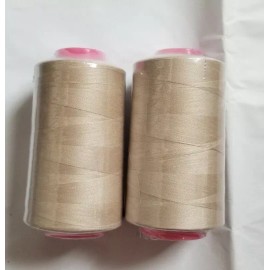 NICE FABRICS 2-PACK TAUPE COLOR 6000 YDS Each Spool Serger Sewing Machine S/2 T27 Threads